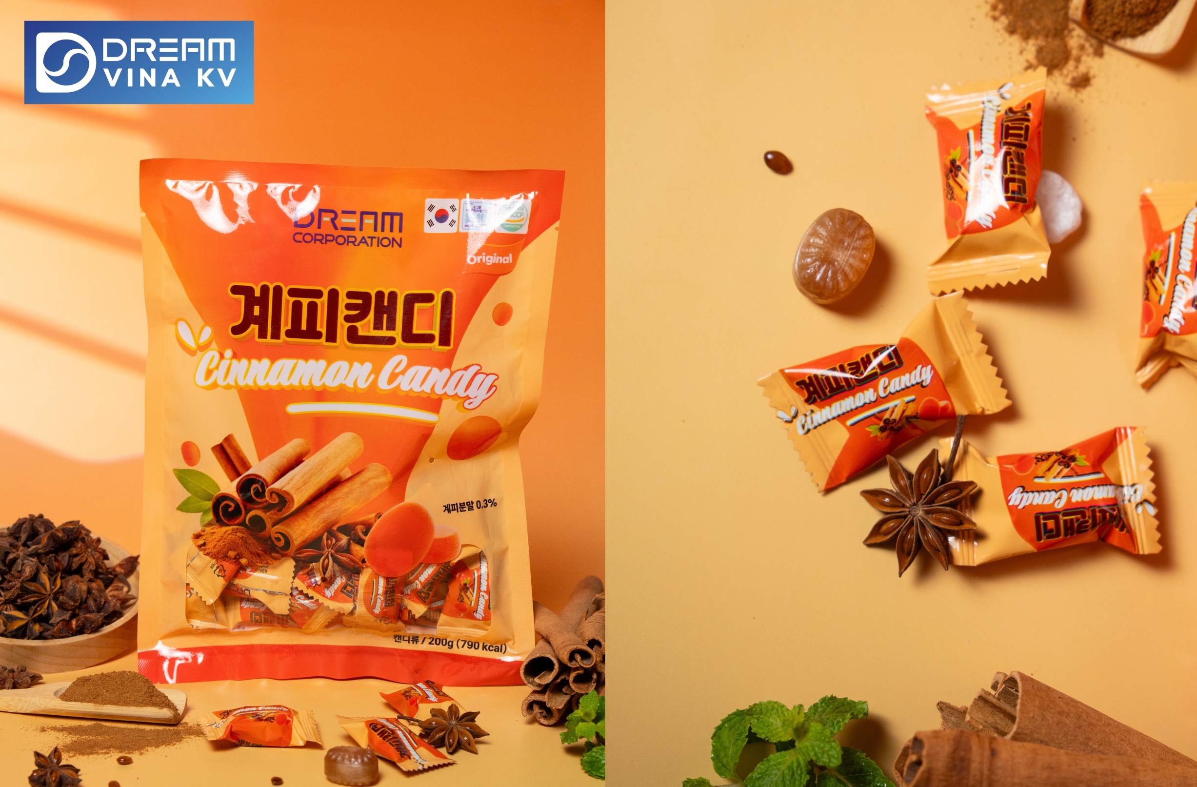 Kẹo quế Hàn Quốc Dream - Gói 200g