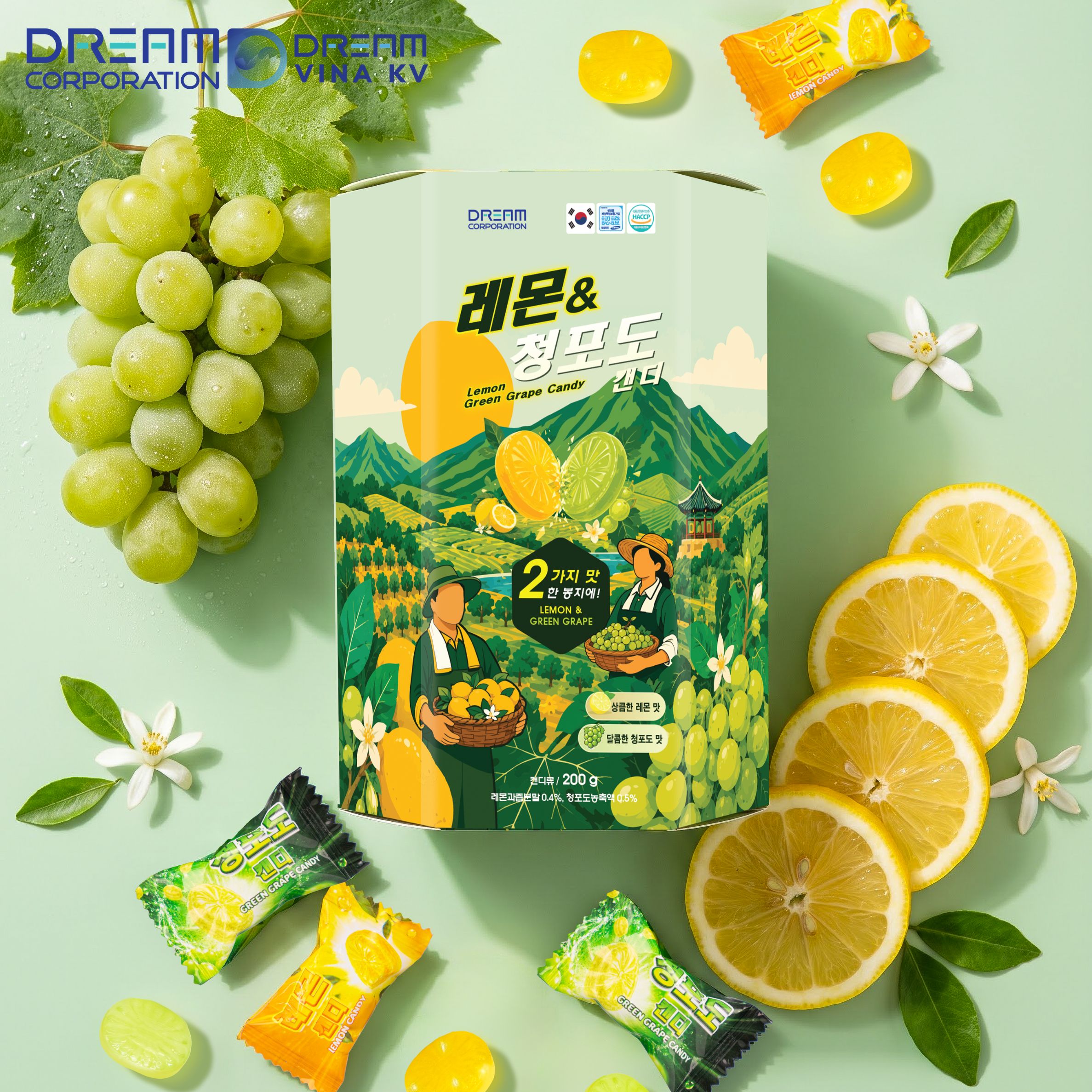 Kẹo chanh nho Dream phiên bản hộp - 200g - Hình ảnh 4