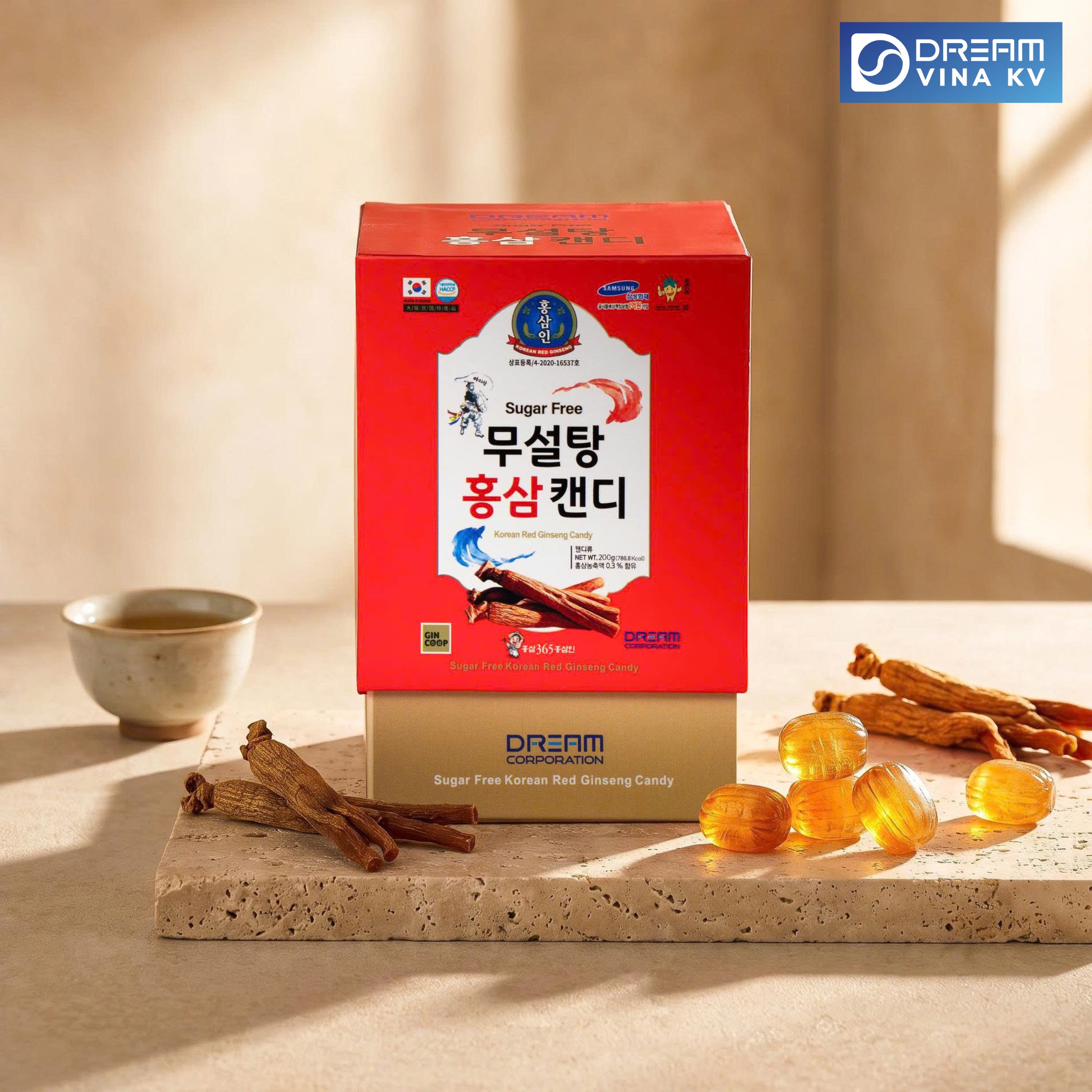 Kẹo sâm không đường 365 phiên bản hộp cao cấp - 200g - Hình ảnh 5